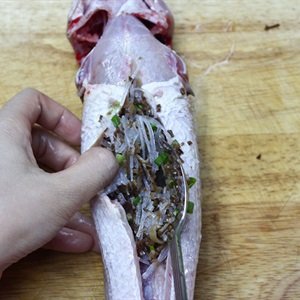 Cá lóc hấp bầu