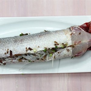 Cá lóc hấp bầu