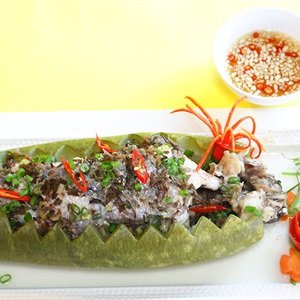 Cá lóc hấp bầu